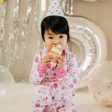 Set di pigiami per bambini compleanno rosa