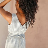 Robe d'allaitement sans manches Windowpane