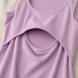 St Tropez Ribbed Stillkleid Flieder