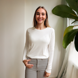 Borstvoeding T-shirt Lange Mouw Wit