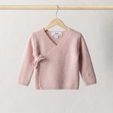 Cardigan cache-cœur rose pur