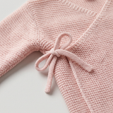 Cardigan cache-cœur rose pur