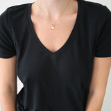 Breastfeeding T-Shirt V-Neck Black