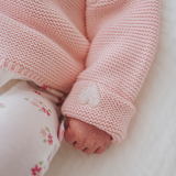 Cardigan cache-cœur rose pur