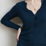 Ladies Ribbed Bodysuit - Midnight Navy