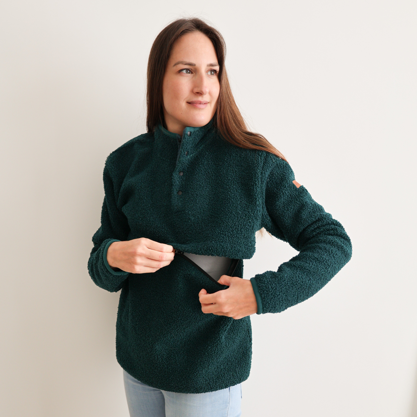 Breastfeeding Fleece - Forest Green