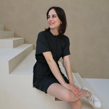 Barcelona Still-T-Shirt Kleid Charcoal