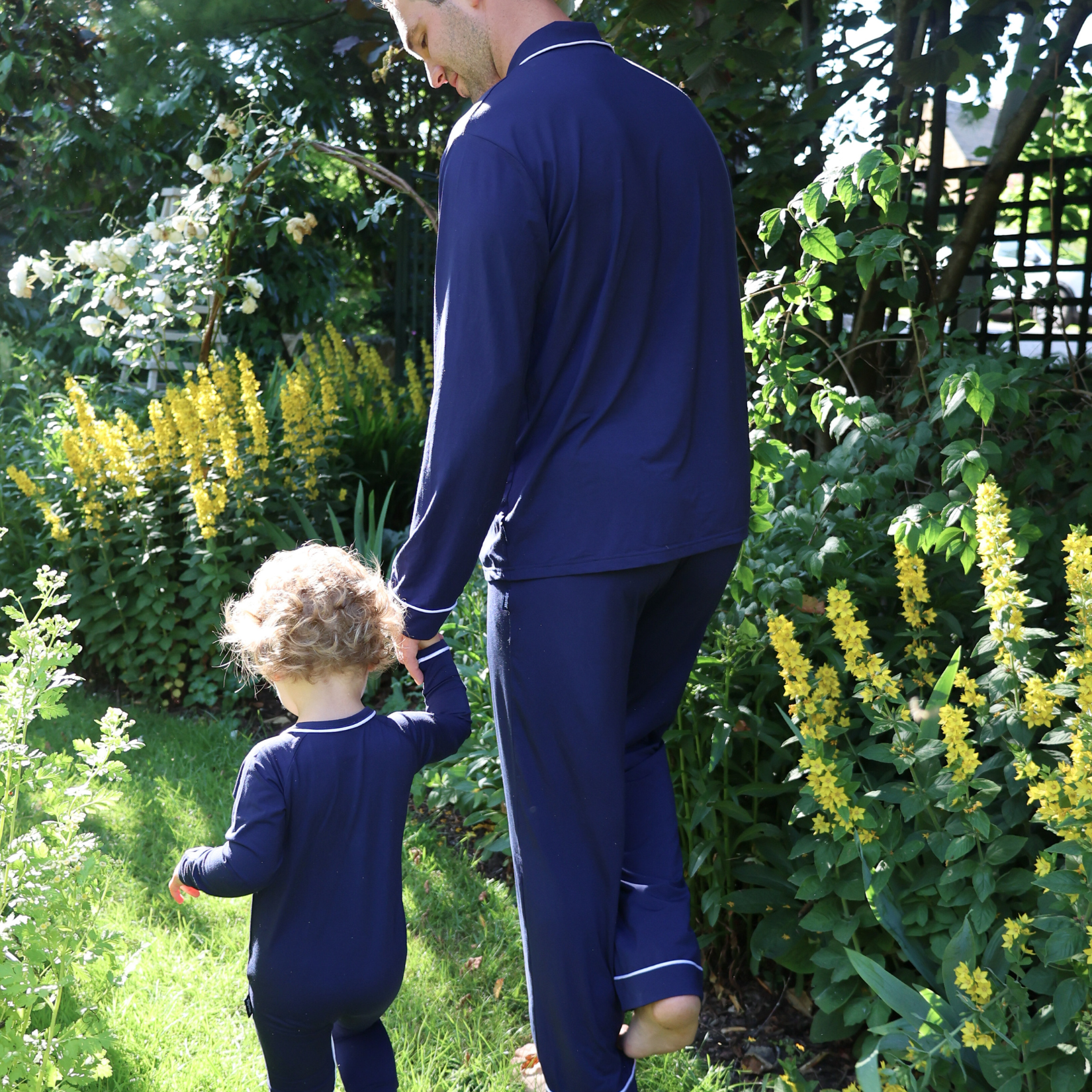 Men's Bamboo Pyjama Set Navy Heritage