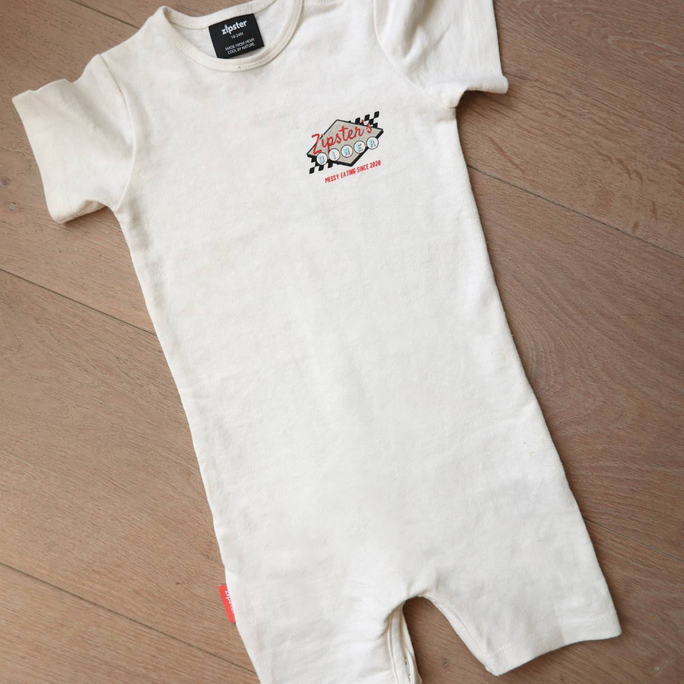 Hemp Baby Short Sleeve Romper - Zipster's Diner