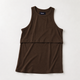 Breastfeeding Ribbed Tank Top Schokolade