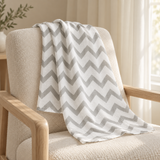 Große Musselin-Decke „Zig Zag“