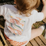 Maglietta da bambino oversize White Sardines