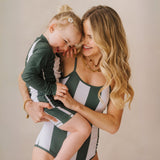 Damen-Badeanzug Como Stripes