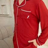 Pyjamaset heren rood