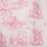 Robe en bambou Toile de Jouy rose pour femme