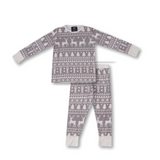 Kinder-PJ-Set Grau Fair Isle