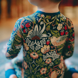 William Morris Zipster Strawberry Thief Marineblau