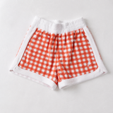 Abenteuershorts aus Frottee mit Vichy-Karomuster