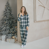 Ensemble de pyjamas pour dames Tartan vert