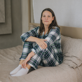 Ensemble de pyjamas pour dames Tartan vert