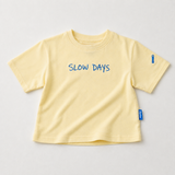 Maglietta da bambino oversize Yellow Slow Days