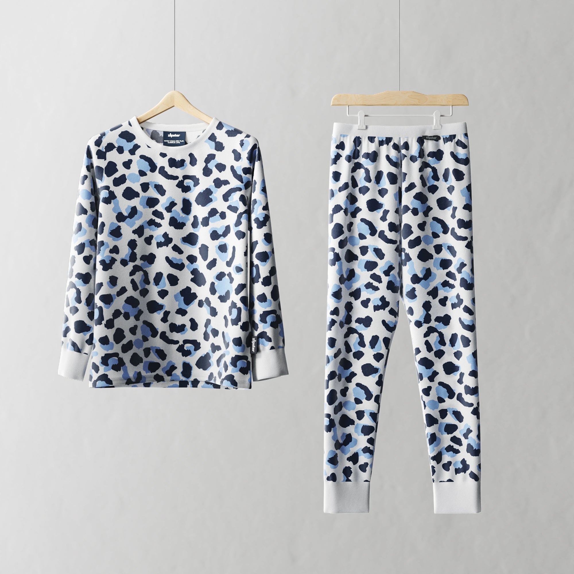 Children's PJ Set Snow Leopard