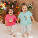 Oversized Kid's T-Shirt Mint Frida Parrot