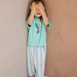 Oversized Kid's T-Shirt Mint Frida Parrot