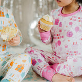 Set di pigiami per bambini compleanno rosa