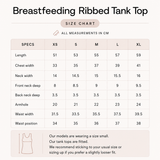 Breastfeeding Ribbed Tank Top Schokolade