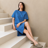 Vestido de lactancia a rayas Azul / Blanco