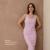 St Tropez Ribbed Vestito per l'allattamento Lilla