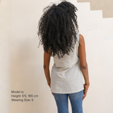 Mouwloze borstvoeding top ruit