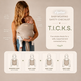 Bambus Baby Tragetuch - Solid Kieselgrau