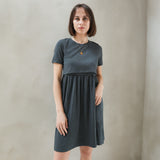 Copenhagen Breastfeeding T-Shirt Dress Charcoal