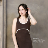 St Tropez Ribbed Stillkleid Schokolade